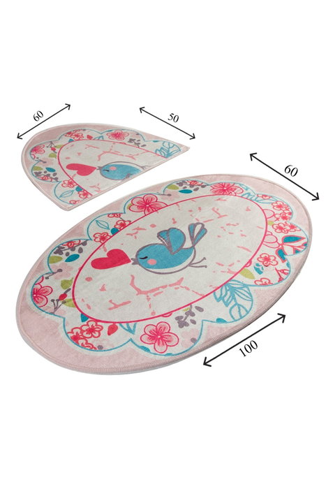 Mijölnir Bemol Oval Juego de alfombrillas de baño Multicolor